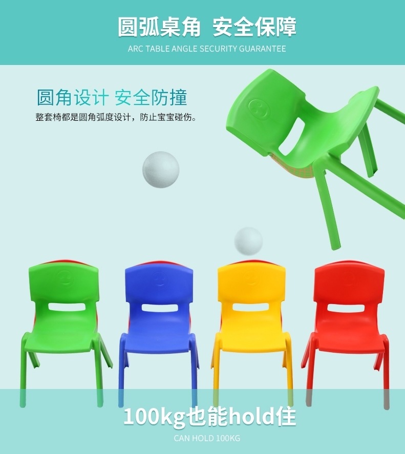 幼儿园椅子儿童桌椅套装塑料靠背椅子凳子宝宝靠背椅小靠椅详情3