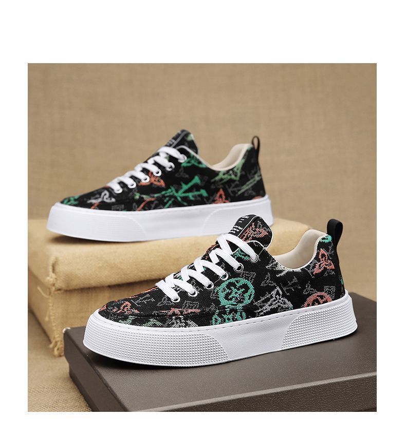 男鞋春季2024新款透气帆布鞋潮流百搭平底老北京布鞋平底防滑板鞋详情13