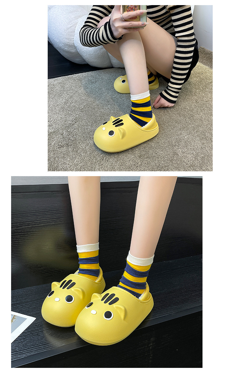 防水棉拖鞋女冬季家居室内防滑毛拖加绒拖鞋包跟厚底棉鞋男士批发详情15