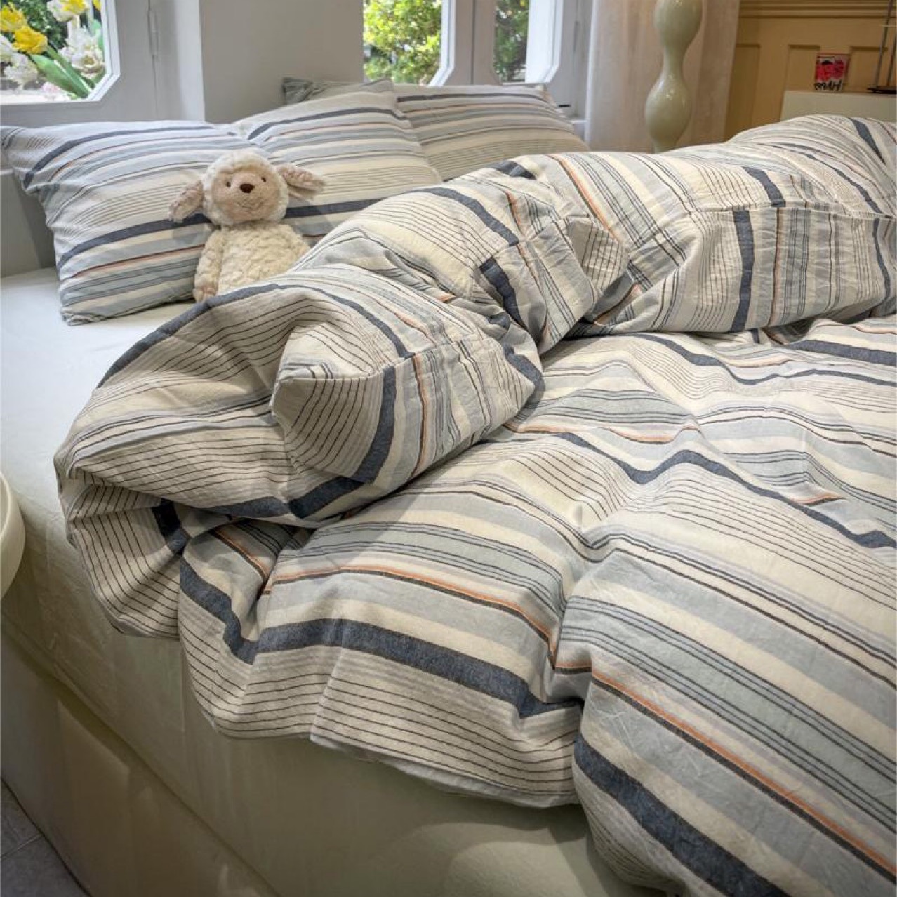 Spring new washed cotton three-piece set and four-piece set, soft and skin-friendly cloud cotton Muji style dormitory three-piece set pic 27