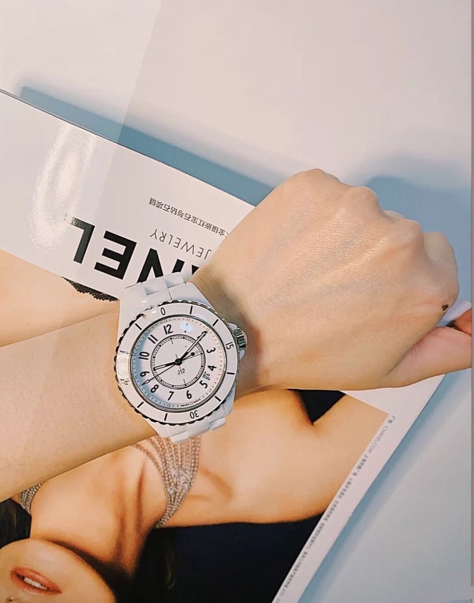 小香风手表J12系列白色陶瓷手女士石英表防水蝴蝶扣情侣手表男表详情19