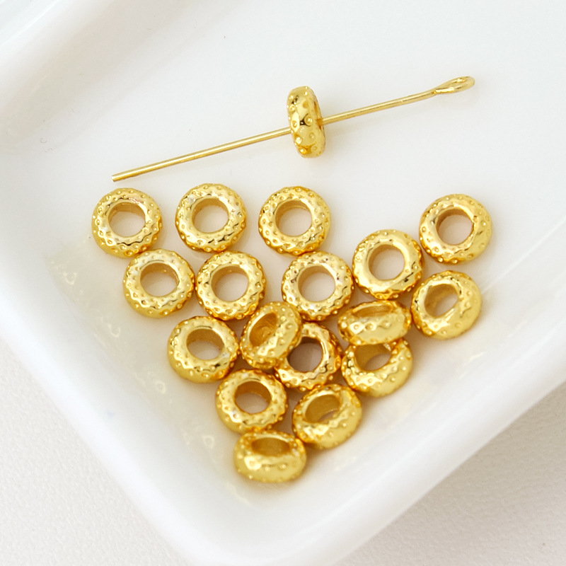 铜包金保色花形不规则直孔隔珠DIY手工饰品手链项链耳饰串珠配件详情21