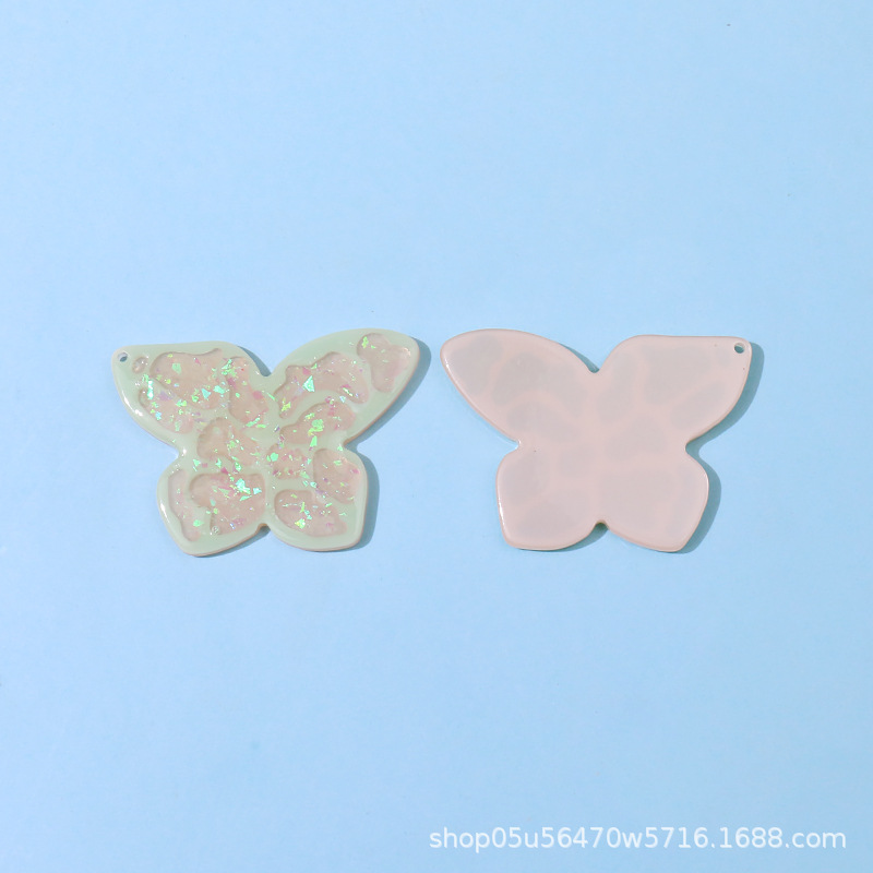 DIY acrylic epoxy resin colorful butterfly piece earrings, pendants, handcrafted materials, bulk goods and accessories wholesale pic 3