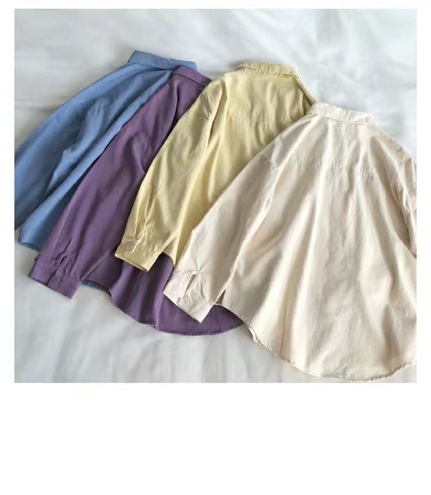 Super comfortable! Pure white washed cotton long-sleeved shirt, a versatile casual jacket for women in spring, cardigan, loose top pic 17