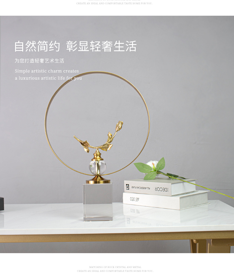 Creative modern and simple home handicrafts, crystal ornaments for living rooms, office desks, artistic decorative arrangements pic 21