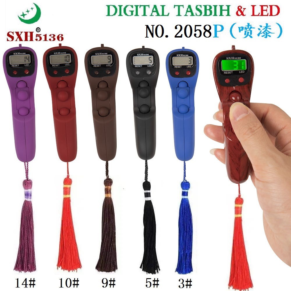 Yiwu manufacturer of illuminated Buddhist prayer beads compass and counter, 2040 wood grain electronic chanting counter pic 10