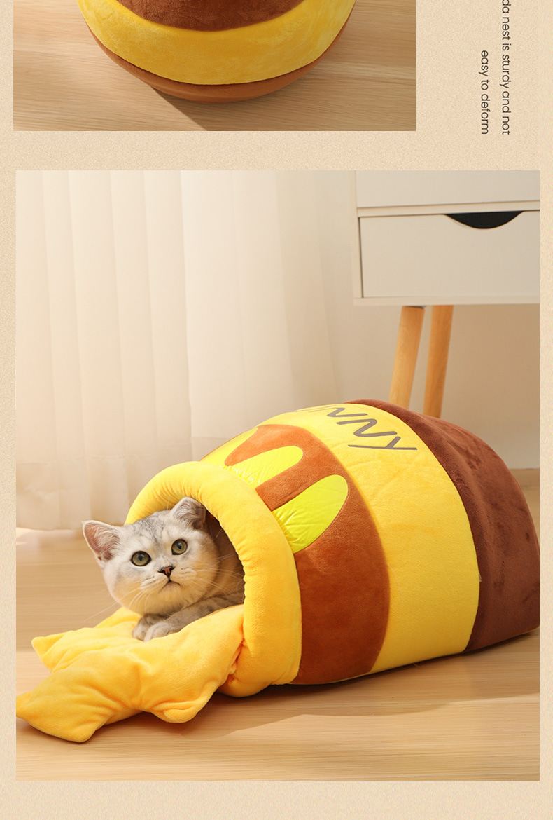 网红蜜罐窝宠物窝保暖舒适冬季用品猫屋猫房子可拆洗宠物用品批发宠物窝猫窝详情18