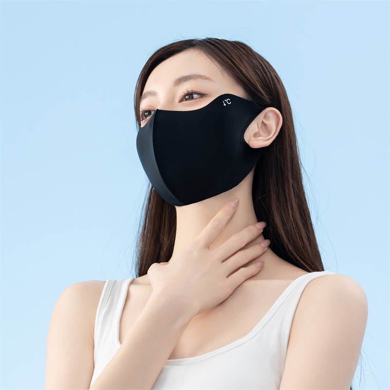无痕一体防晒口罩防紫外线夏季冰感面罩薄款遮阳护眼口罩批发详情11