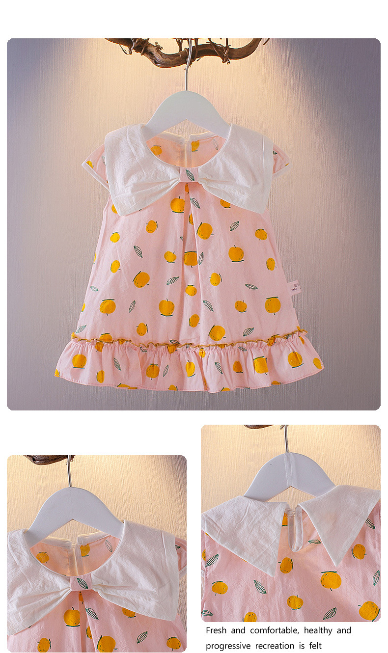 A free shipping summer dress for girls, a stylish Korean-style baby princess dress, a summer halter dress, a one-year-old baby dress pic 29