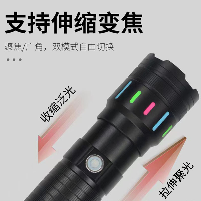 Outdoor high-intensity white laser aluminum alloy flashlight with output digital display TYPE-C rechargeable small steel cannon flashlight pic 4