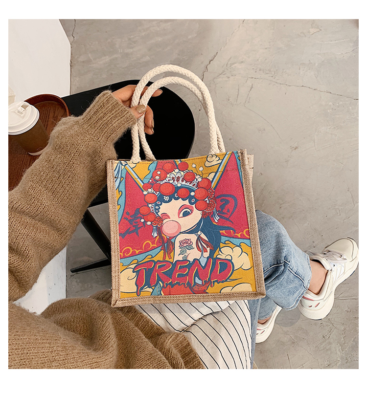 国潮少女帆布包女ins风单肩包风2020新款潮民族风复古麻布手提袋详情32