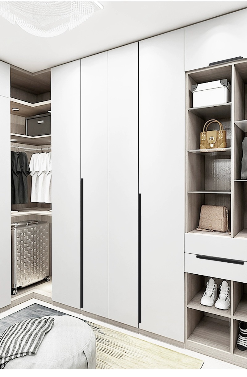 Wholesale aluminum alloy American-style edge-sealed invisible cabinets, wardrobes, cabinet door handles, modern drawer door handles from the manufacturer pic 28