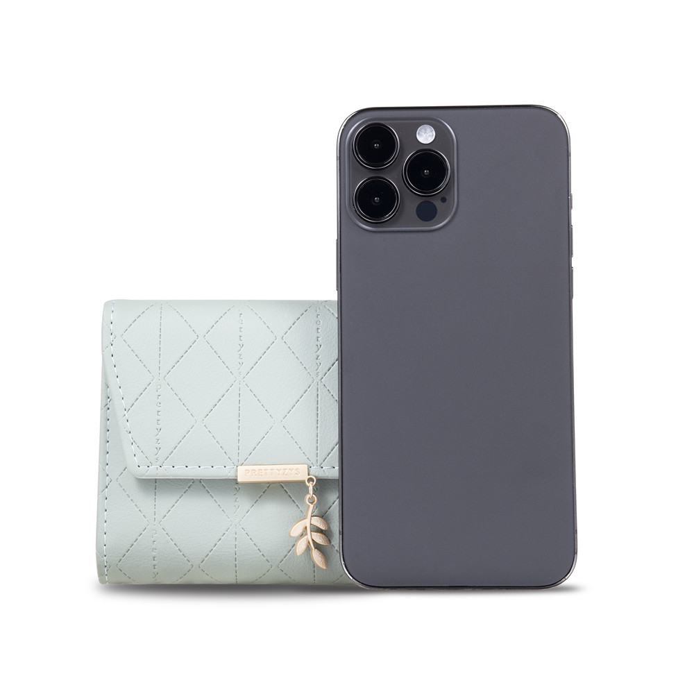 普瑞蒂钱包女新款日韩版小清新折叠搭扣拉链短款钱夹多功能零钱包详情14