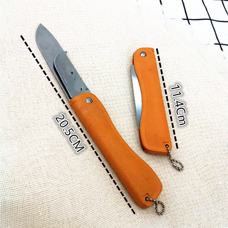 Factory direct sales of folding yellow sleeve knives, multi-functional folding knives, fruit knives wholesale two-yuan products pic 2