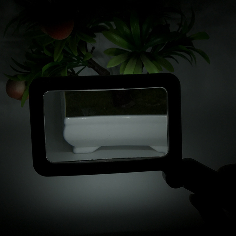 New model 10863-10LC folding 10LED lamp rectangular magnifying glass battery level display/touch switch/three levels pic 9