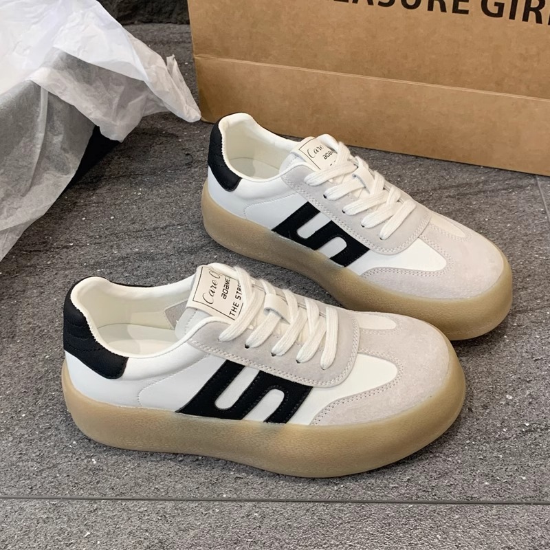 【zhike 之可】原创月牙底~蕾丝珍珠带内增高休闲阿甘鞋女德训鞋详情1