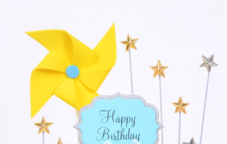 节日用品批发网红创意铂金小星星蛋糕装饰插牌百搭生日蛋糕装饰插牌 5个装详情3