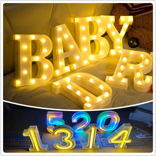 LED挂饰Love霓虹灯带闪电云朵星球彩虹嘴唇造型灯装饰小夜灯双用详情2