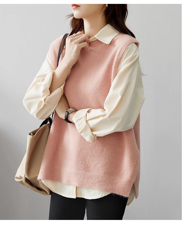 2024秋季纯色衬衫女休闲时尚百搭衬衣韩系通勤外套上衣详情26