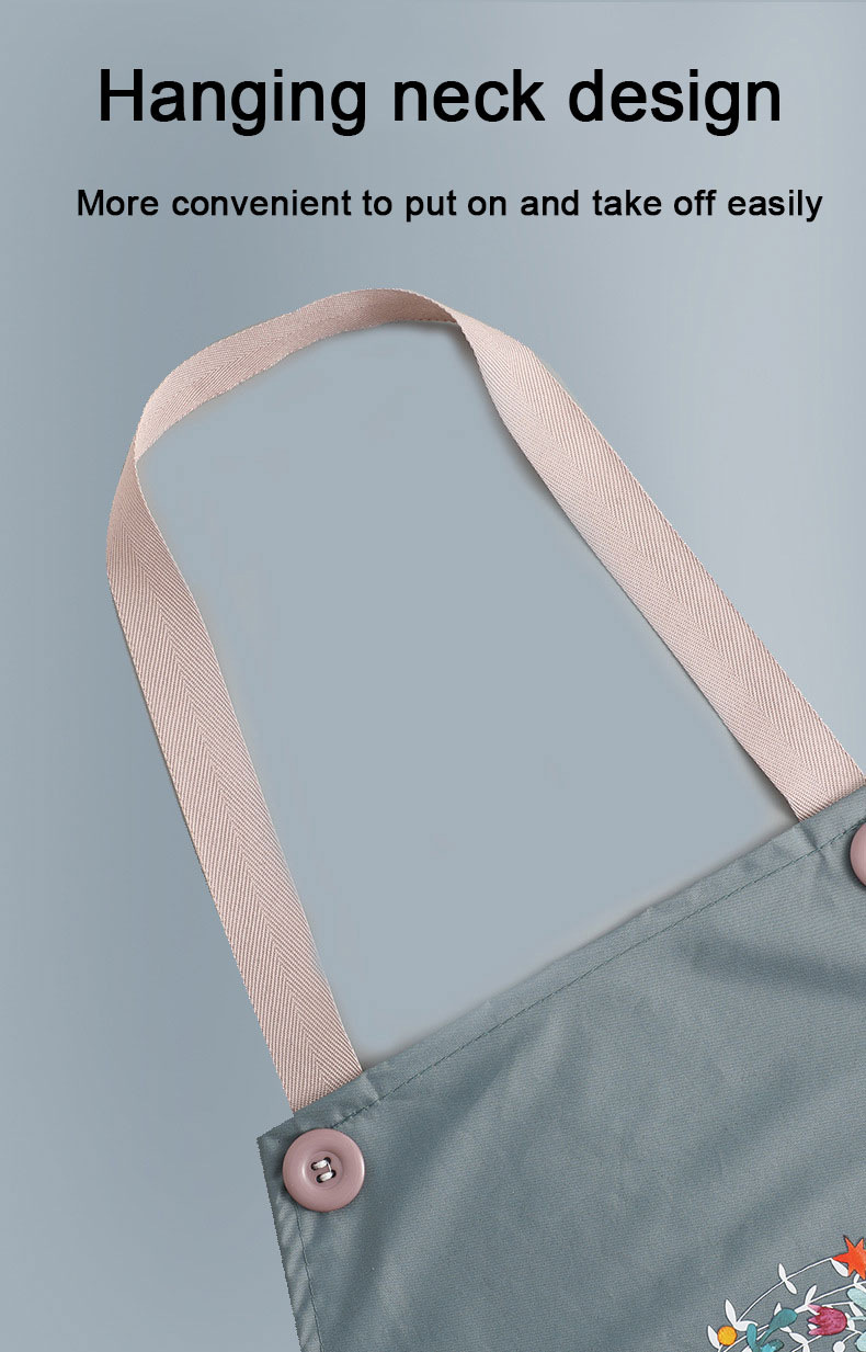 【QT067-1】家用围裙女家居可爱厨房家用围腰详情3
