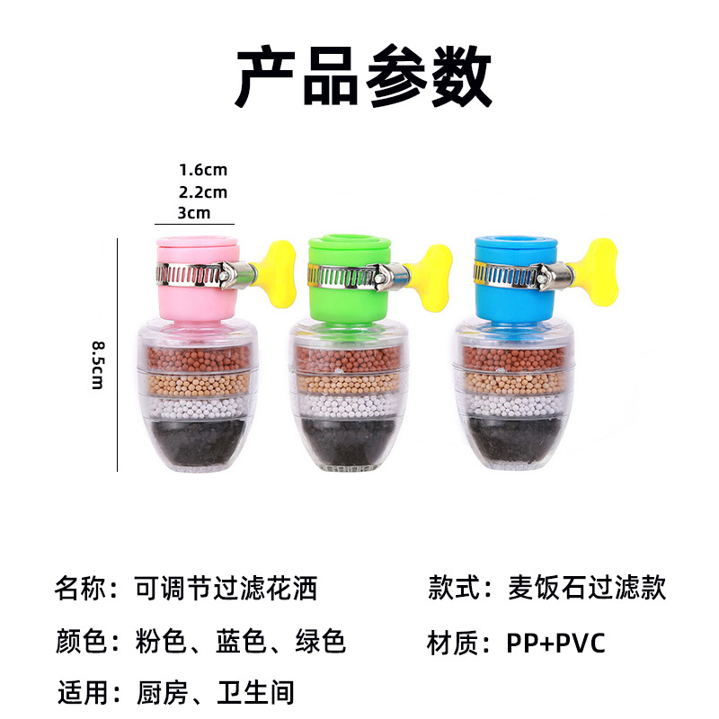 六层水龙头过滤器家用 自来水管净化器厨房花洒防溅水 净水滤水器详情3