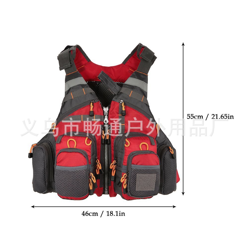 Rock fishing vest, sea fishing suit, fishing life jacket, multi-pocket foam, detachable pic 2