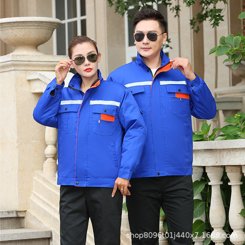 冬季棉袄工作服企业加工中长款冷库值班防寒保暖劳保服棉服绣字详情4