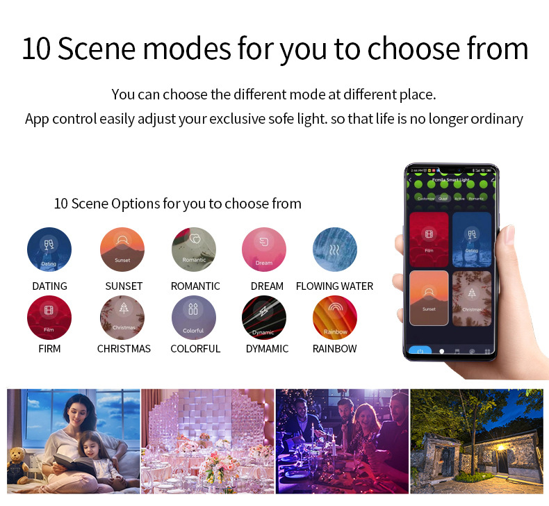 Creative, fashionable and personalized desk lamp for foreign trade, simple, romantic and warm bedroom, remote control dimming, smart APP, color-changing light RGB pic 5