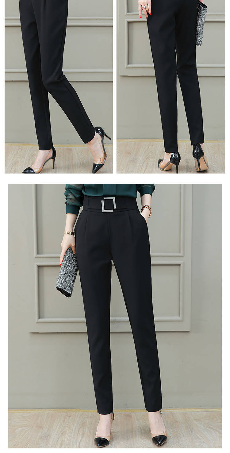 Spring and autumn new high-waisted elastic suit Harem pants, fashionable and stylish plus-size pants, loose and slimming casual pants for women pic 9
