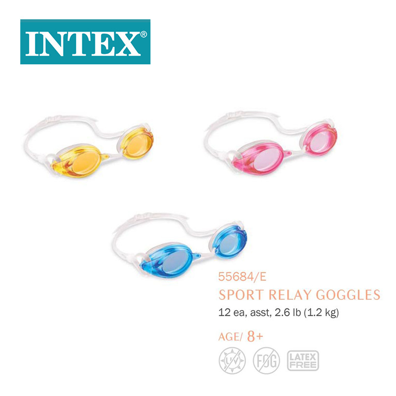 INTEX55684 Professional relay competition swimming goggles, adult diving swimming goggles, waterproof goggles, swimming supplies batch pic 1
