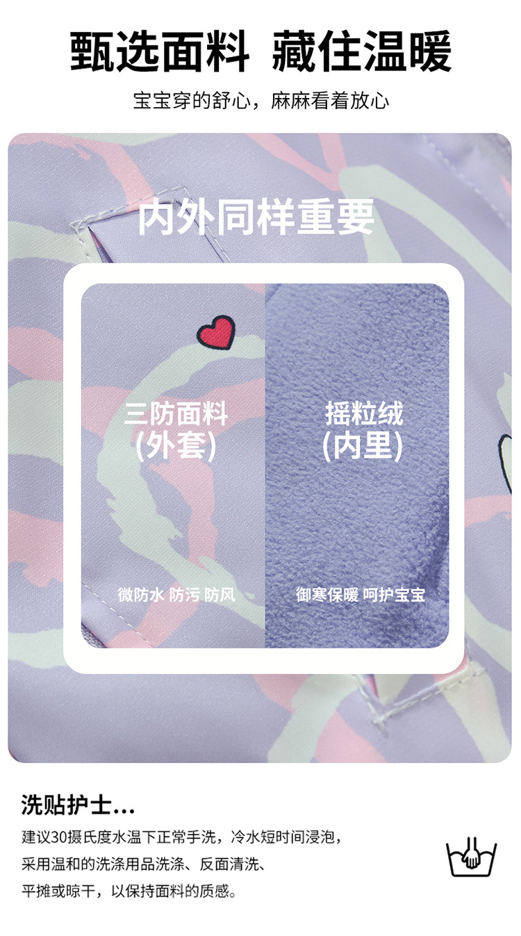 女童秋装外套两面穿儿童秋冬风衣加厚加绒洋气中大童夹克冲锋衣潮详情8