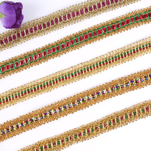 Yiwu manufacturer wholesale of clothing accessories, herringbone lace, centipede lace in stock supply, wavy colored lace pic 5