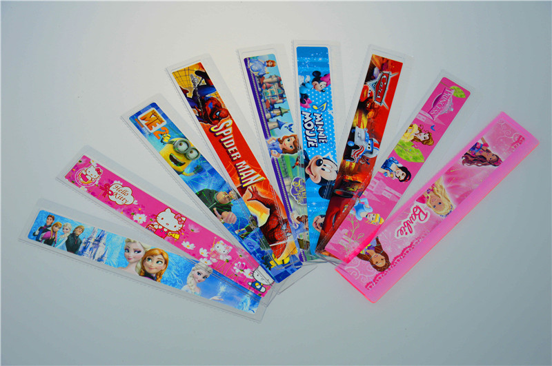 Wholesale plastic rulers, colorful cartoon small straight rulers, cute animals, 15 cm plastic rulers available for sample pic 29