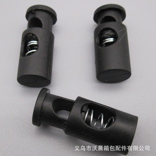 现货供应3孔猫眼扣 可穿织带方形扁弹簧扣 调节绳扣 ABS弹簧扣详情10