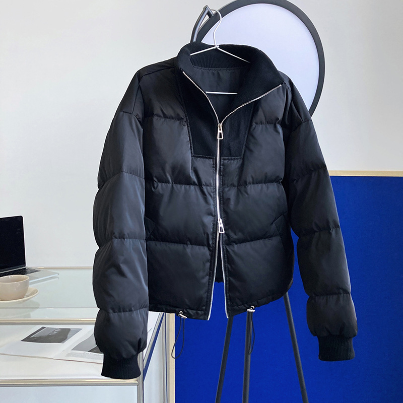 Luxi 2022 New Design sense stand-up collar short Down jacket for petite women 90, white duck down jacket Y33 pic 73