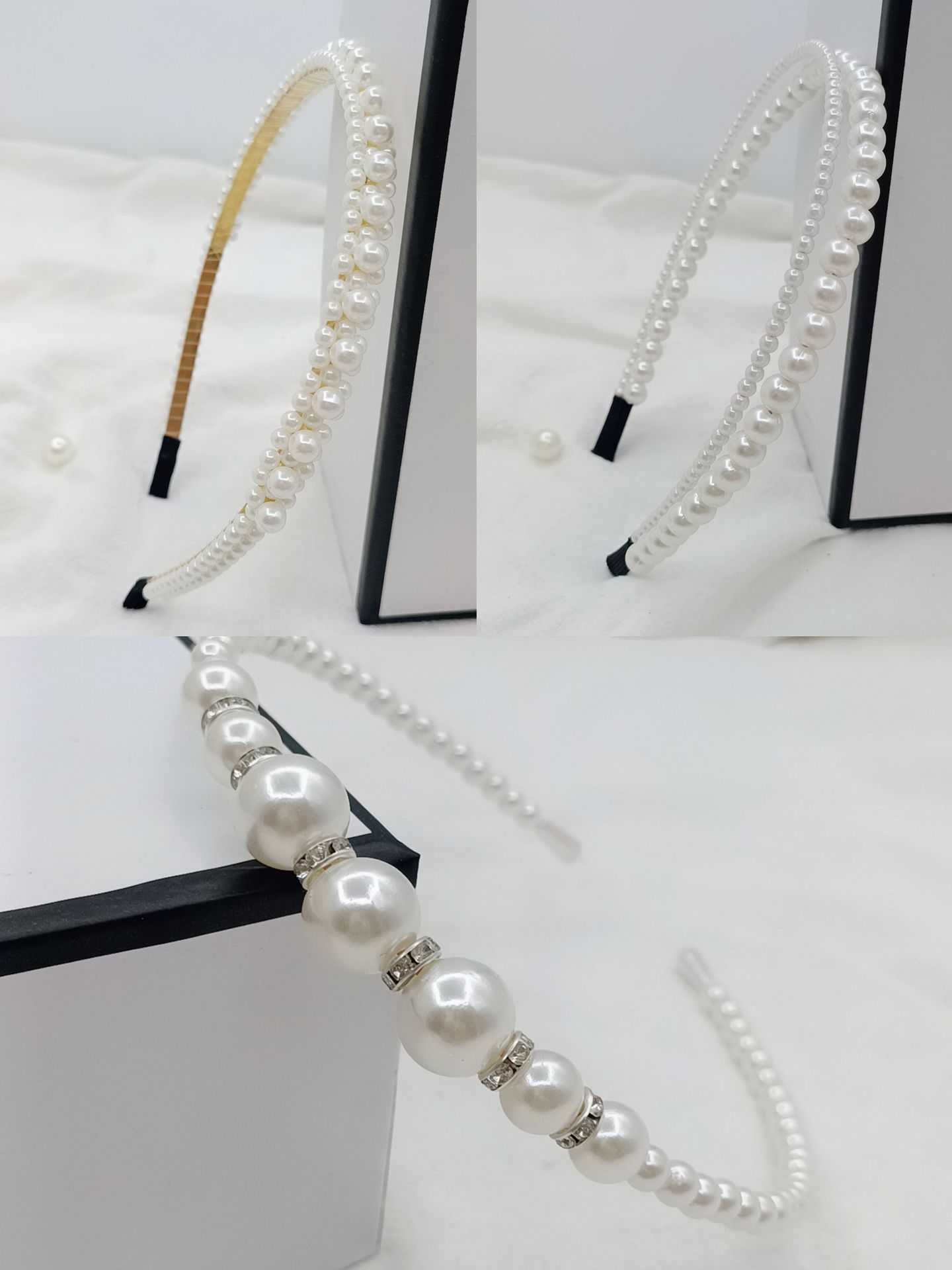 Pearl hairband for women, Super fairy French headband, hair tie, new style 2024, elegant high headband for the top of the head, external pressure hairpin headwear pic 15