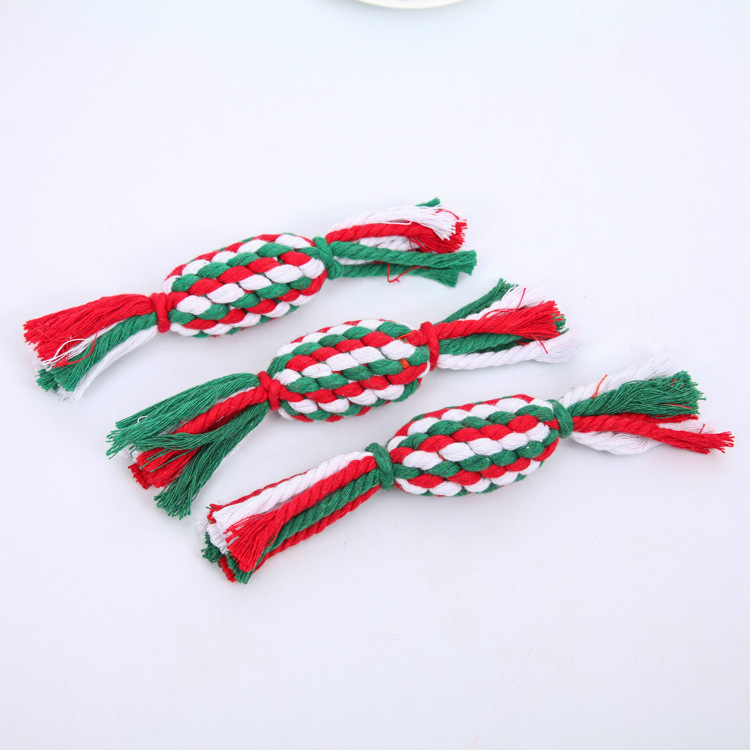 Wholesale dog supplies from the manufacturer, including knot-woven dog toys, cotton ropes, candies, pet supplies, and durable dog toys pic 3