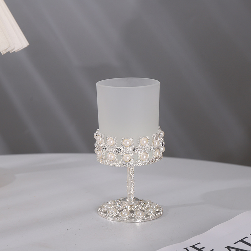 Factory direct sales of light luxury pearl romantic candlelight dinner handicrafts and ornaments, home living room and bedroom ornaments pic 1