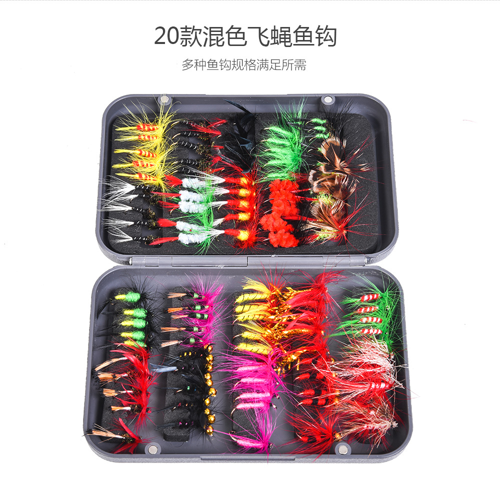 Leou 27955 multi-color mixed fly hook, butterfly imitation and bionic lure fishing hook, hardware fishing equipment premium pic 6