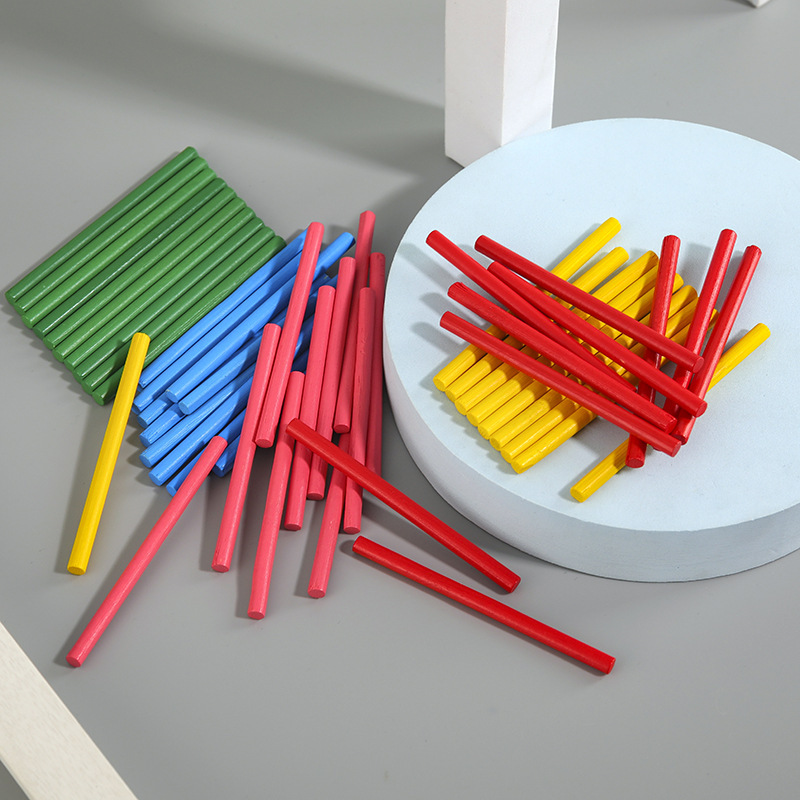 The manufacturer supplies colored wooden counting rods, educational toys and counters for wholesale at two-yuan stores pic 2
