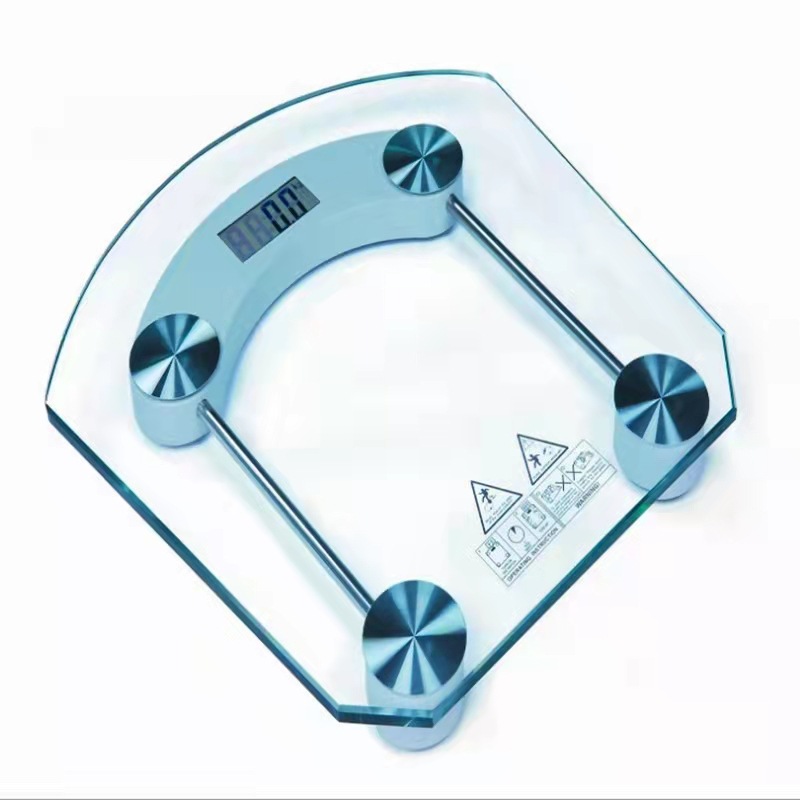 Fan-shaped tempered transparent household electronic body scale advertising gift scale factory direct sales pic 2