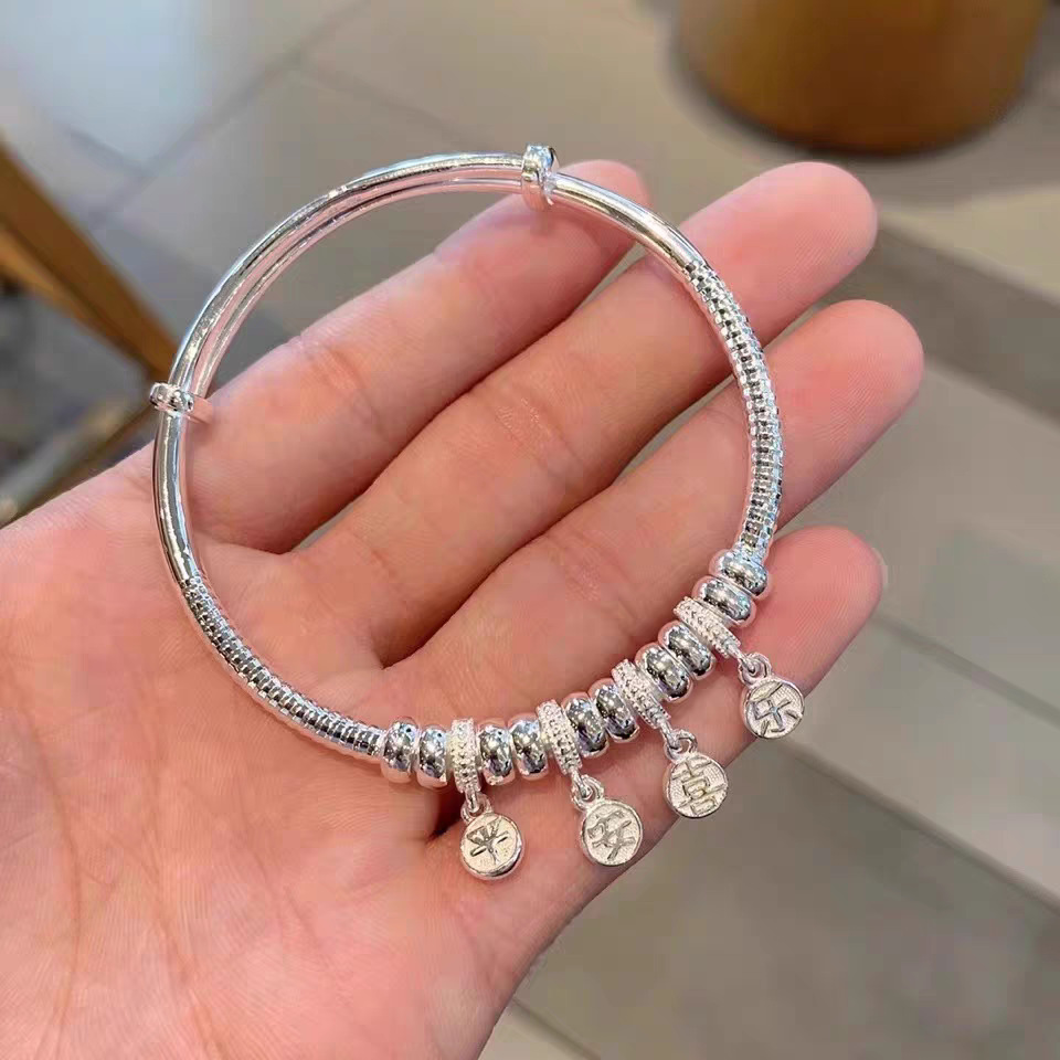 Peace and Joy Bracelet for Women, a new Chinese-style bracelet with a push-pull style, is a fashionable and young, niche design wristband gift pic 4