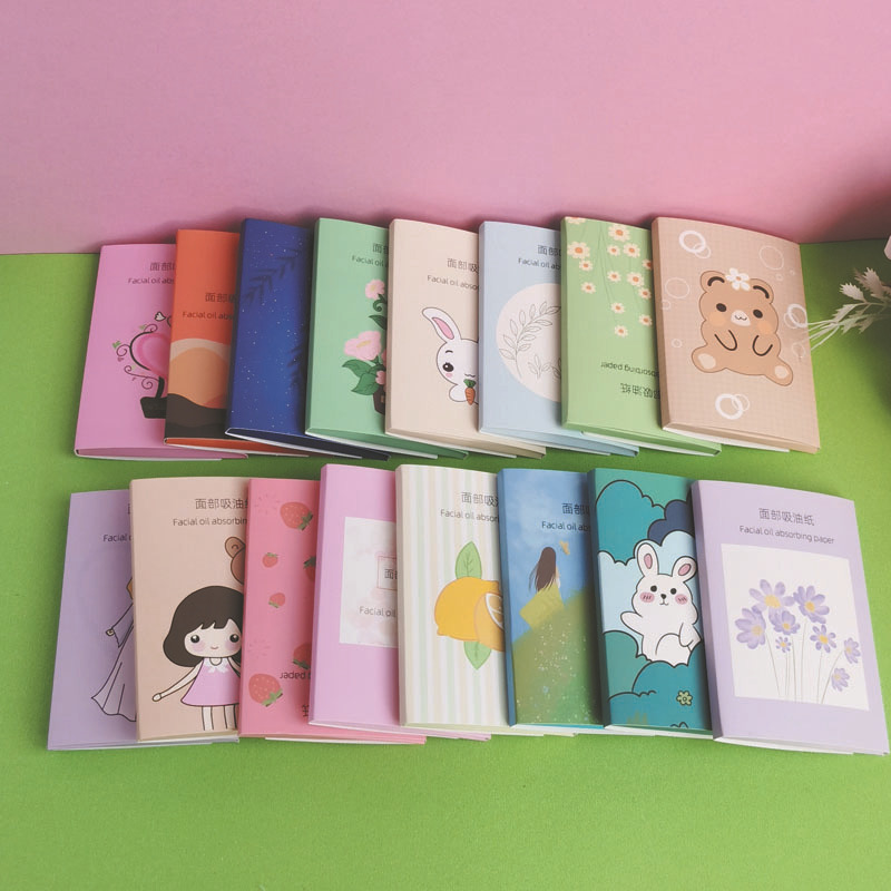 Wholesale facial oil-absorbing paper, blue film oil-absorbing and sweat-absorbing paper, summer portable and refreshing linen paper for cleaning, exclusively for export, exclusively for foreign trade, exclusively for foreign trade pic 2