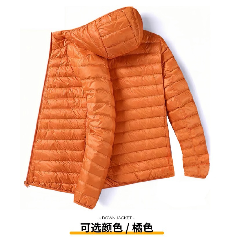 New autumn and winter Korean-style lightweight down jacket for men, fashionable and trendy hooded short plus-size warm coat pic 12