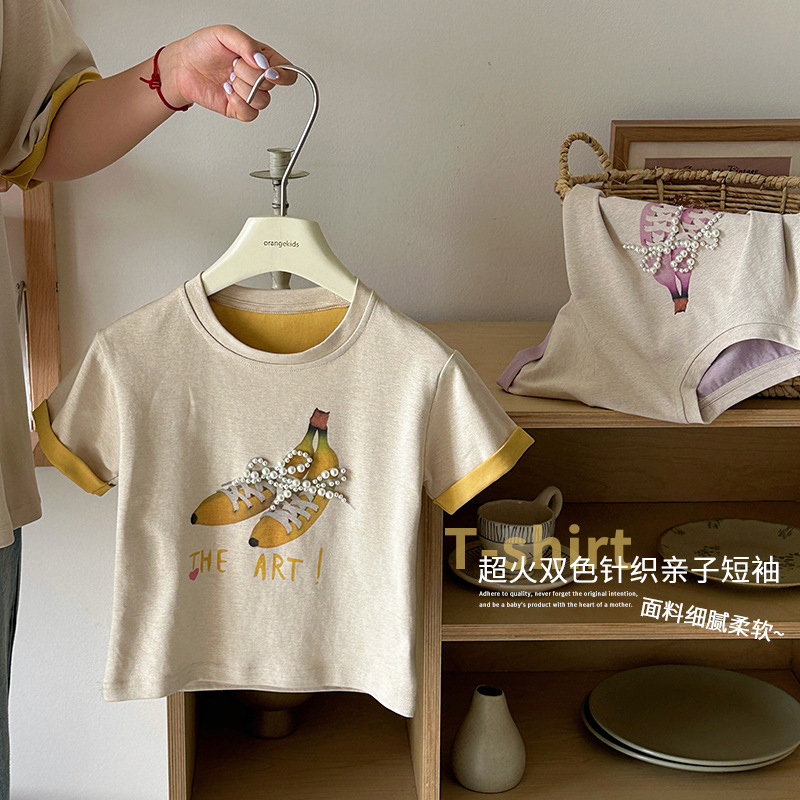 A new summer lace patchwork short-sleeved shirt for girls in 2025, a sweet and fashionable T-shirt for children pic 9