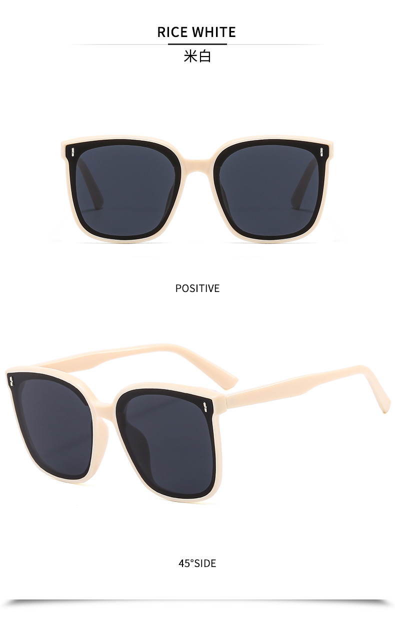 New sunglasses for women, the same large-framed sunglasses as Douyin influencers, Korean style trendy street style, vertical stud glasses for men, 808 pic 13