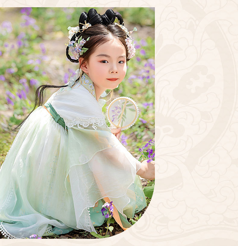 国潮女童汉服2025夏季新款儿童古装仙气高端襦裙小女孩唐装日常连衣裙详情16