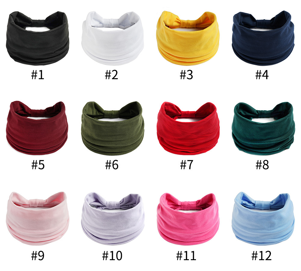 European and American solid-color elastic sports hair band, yoga hair band, anti-sweat and sweat-absorbing maca headband, waist wrap hair band for women pic 5