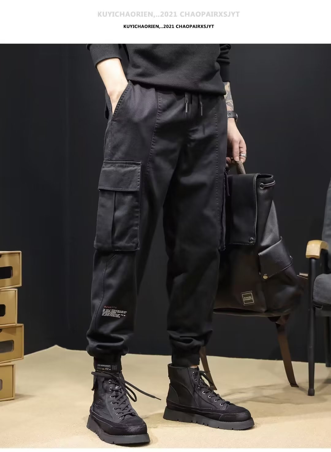 美式工装裤子男士春夏款休闲男裤2025新款大码夏季薄款工装裤男潮详情21
