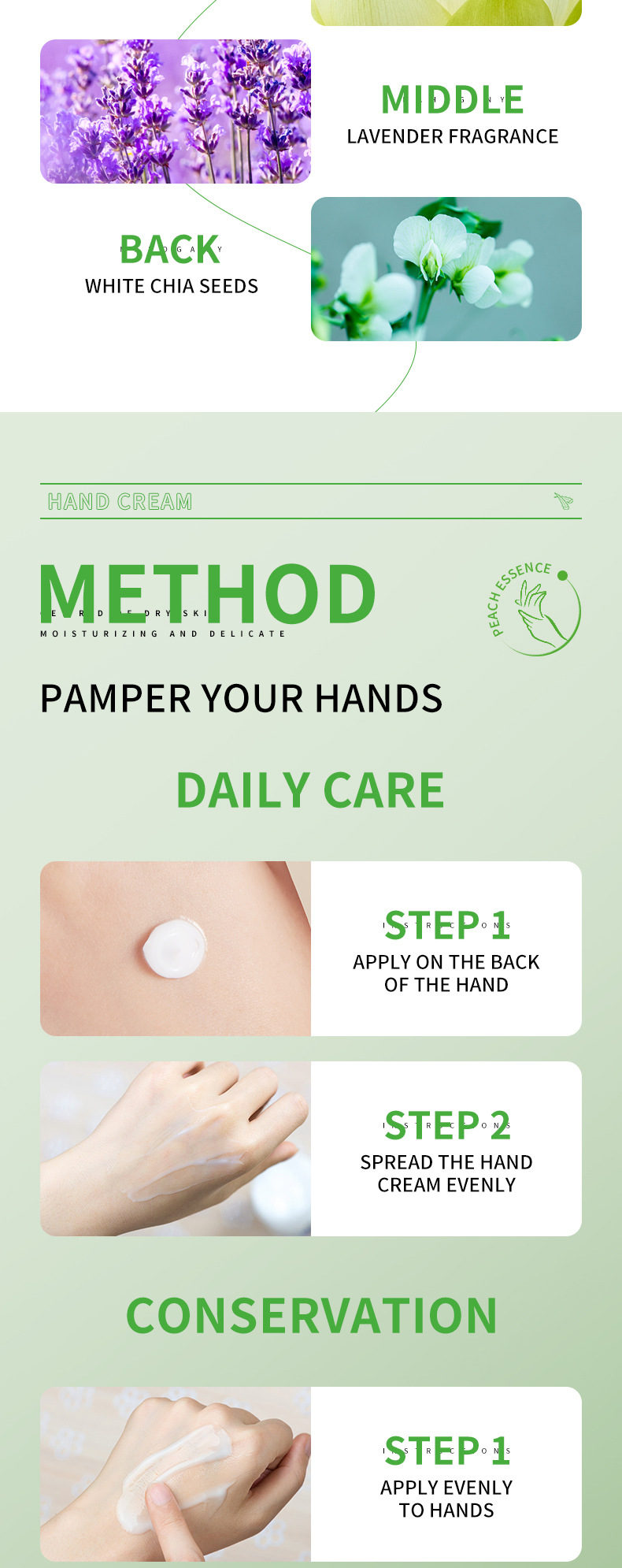 SADOER all-English plant-based bagged hand cream, avocado aloe vera Moisturizing, nourishing and refreshing, cross-border export wholesale pic 10